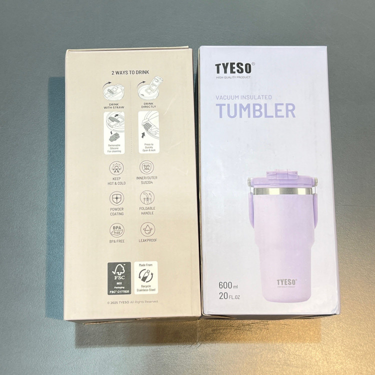 تراول ماگ TYESO دستهدار دوحالته 600 میلی لیتر