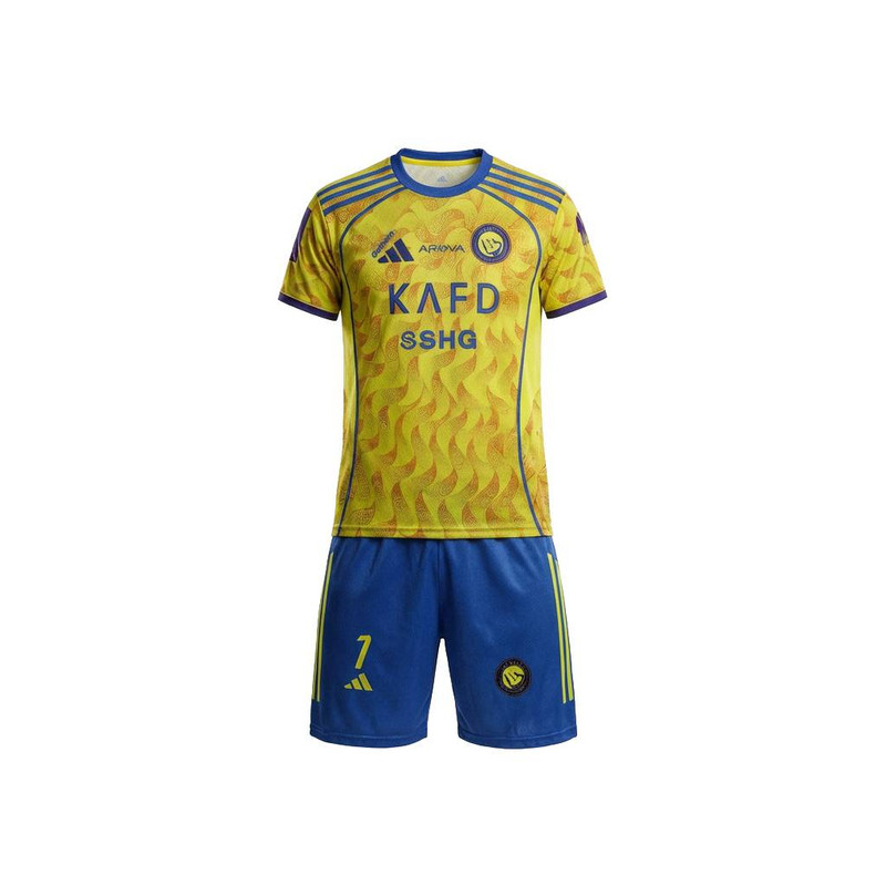ست تیشرت و شلوارک ورزشی پسرانه مدل النصر طرح رونالدو 2026