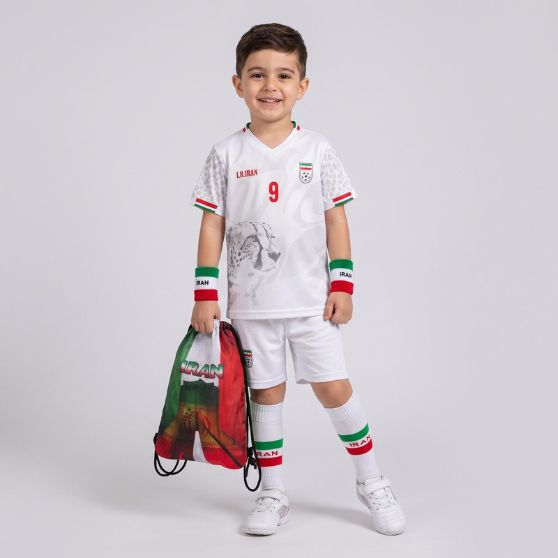 ست 6 تکه لباس ورزشی پسرانه مدل تیم ملی ایران طرح جام جهانی طارمی 2026