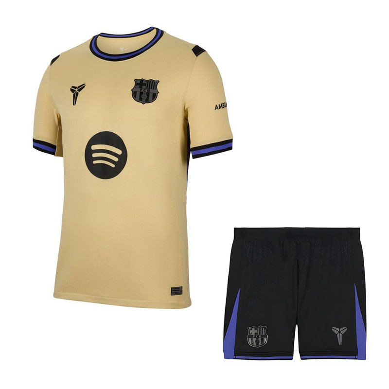 ست تیشرت و شلوارک ورزشی پسرانه مدل بارسلونا Away 2026