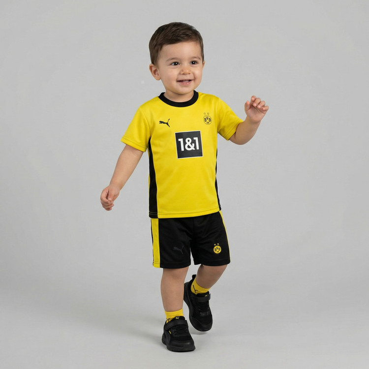 ست پیراهن و شلوارک ورزشی پسرانه مدل Dortmund_0025