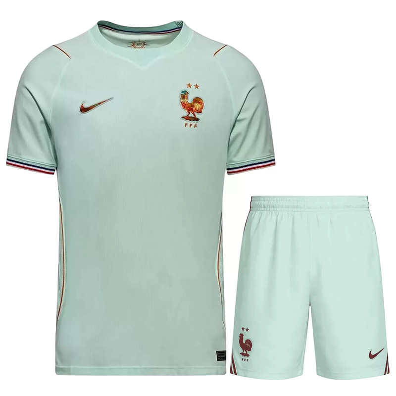 ست تی شرت و شلوارک ورزشی پسرانه مدل فرانسه Away 2026