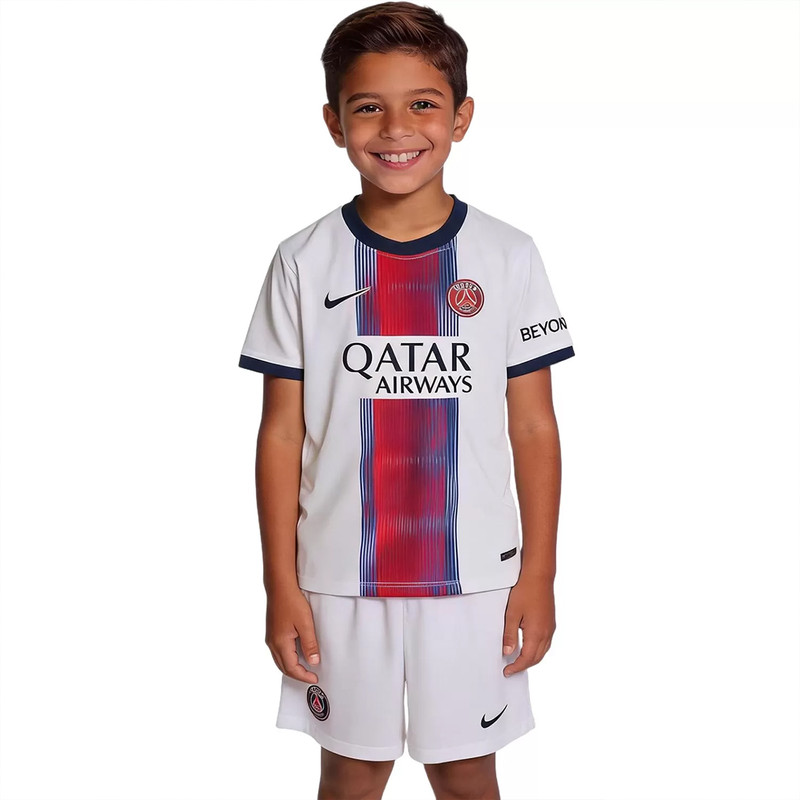 ست تی شرت و شلوارک ورزشی پسرانه مدل پاریس Away 2027