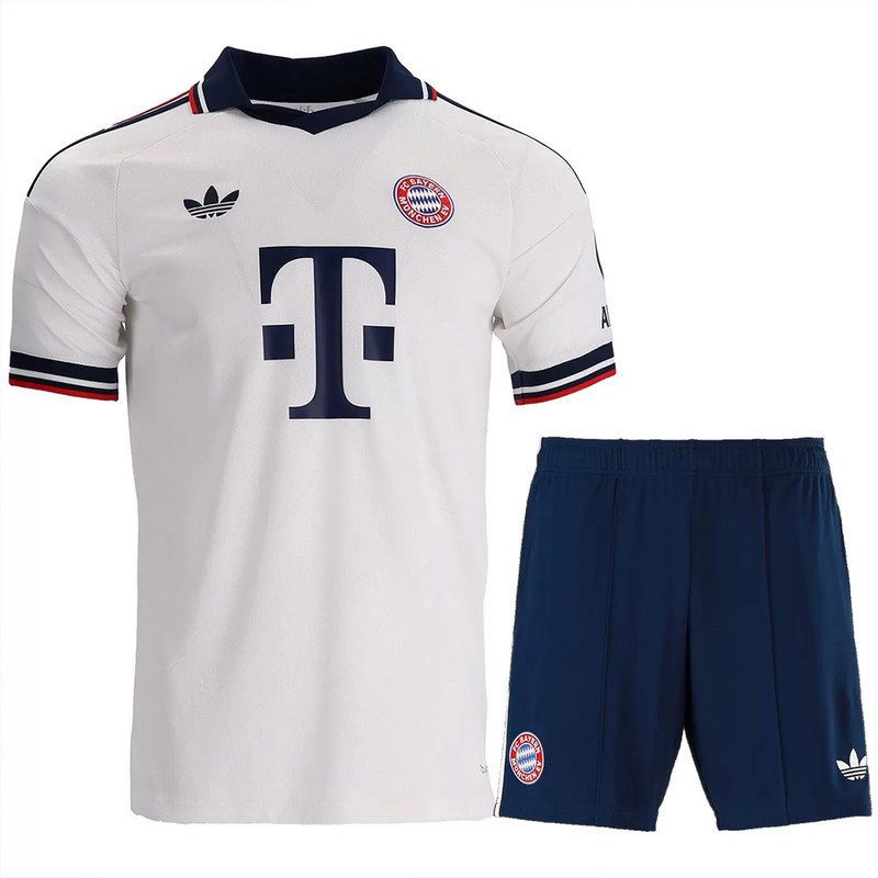 ست تیشرت آستین کوتاه و شورت ورزشی پسرانه مدل بایرن مونیخ Away 2027