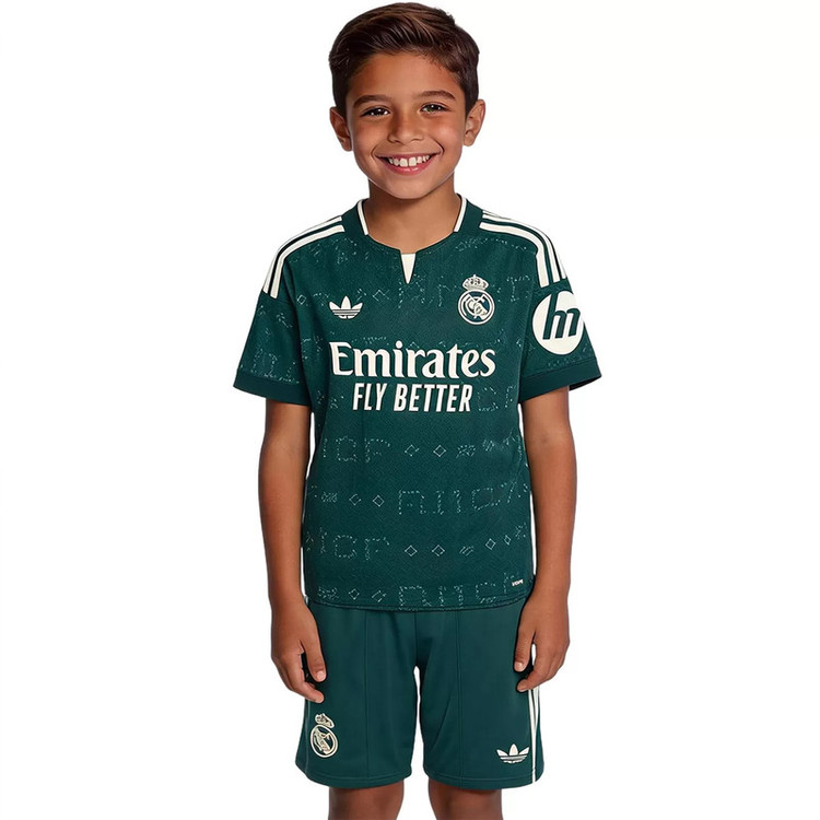 ست تی شرت و شلوارک ورزشی پسرانه مدل رئال مادرید Away 2027