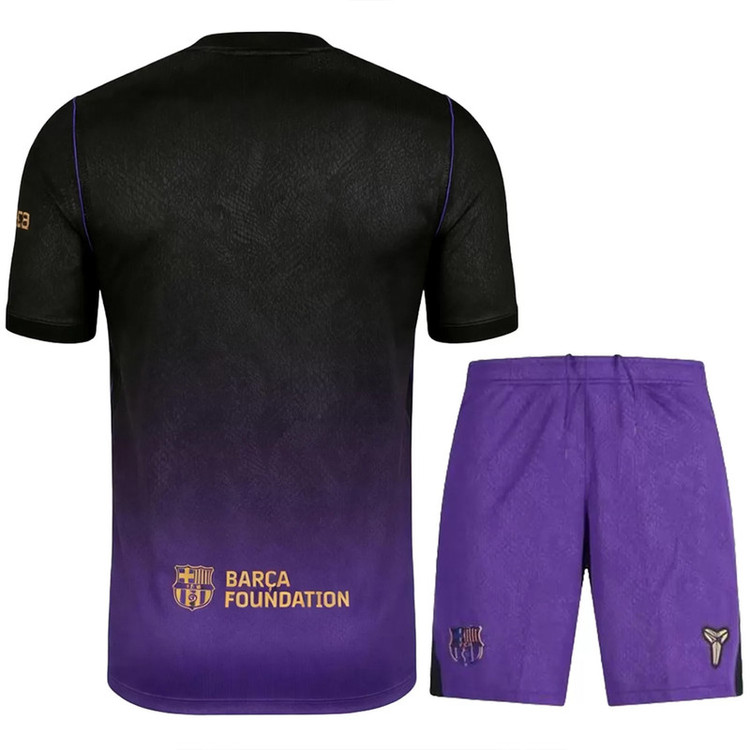 ست تی شرت و شلوارک ورزشی پسرانه مدل بارسلونا Away 2027