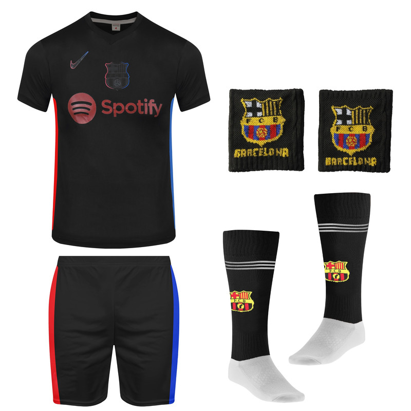 ست 5 تکه لباس ورزشی پسرانه مدل بارسلونا طرح یامال کد 2025 away