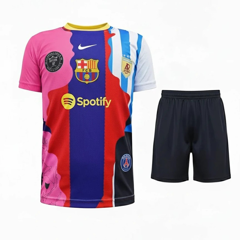ست تیشرت و شلوارک ورزشی پسرانه مدل کیت _messi