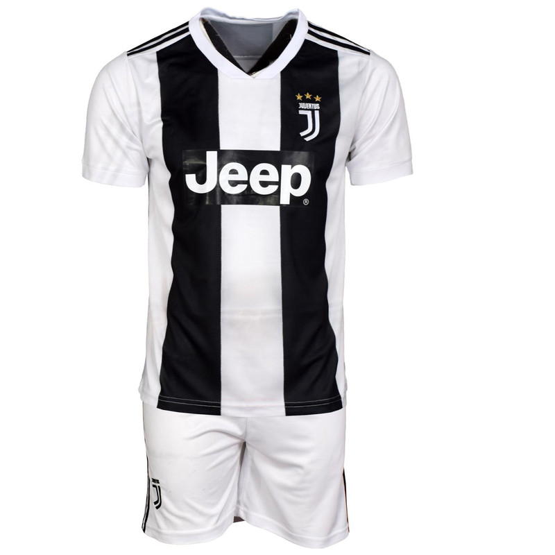 پیراهن و شورت ورزشی پسرانه طرح رونالدو مدل juventus18/19
