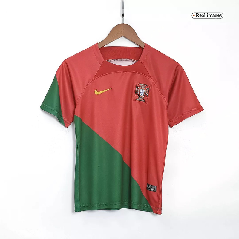 ست تیشرت و شلوارک ورزشی پسرانه مدل پرتغال Home 2022