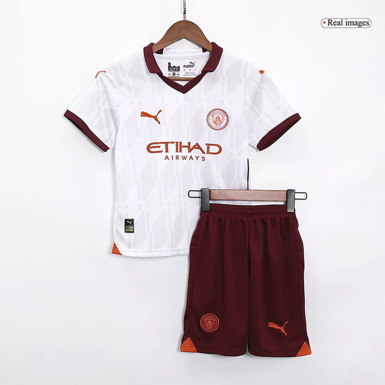 ست تیشرت و شلوارک ورزشی پسرانه مدل منچستر سیتی Away 2024