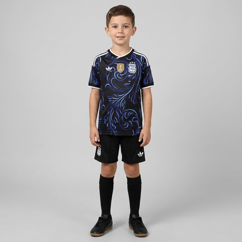 ست تی شرت و شلوارک ورزشی پسرانه مدل آرژانتین Away 2026