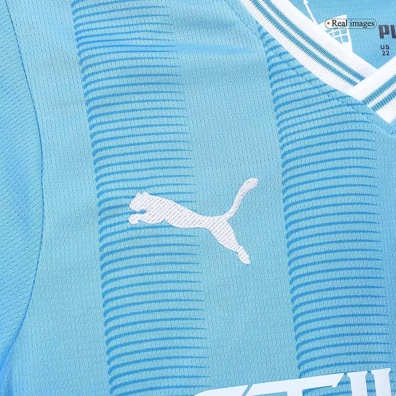 ست تیشرت و شلوارک ورزشی پسرانه مدل منچستر سیتی Home 2024