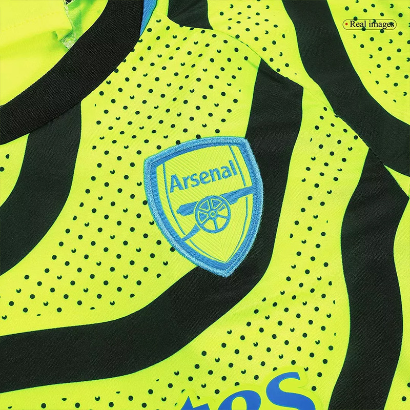ست تیشرت و شلوارک ورزشی پسرانه مدل آرسنال Away 2024